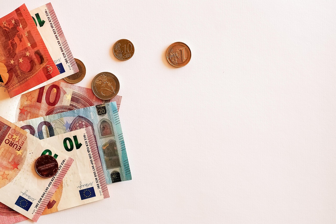 Rozproszenie kapitału na różne nominały banknotów i monety euro